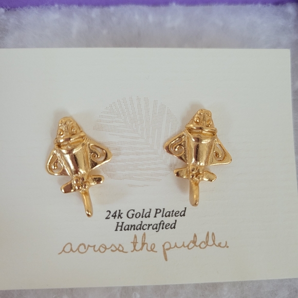 Earrings 18k Pre Colombian Airplanes - Picture 7 of 8